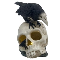 RESIN SKULL CROW TT