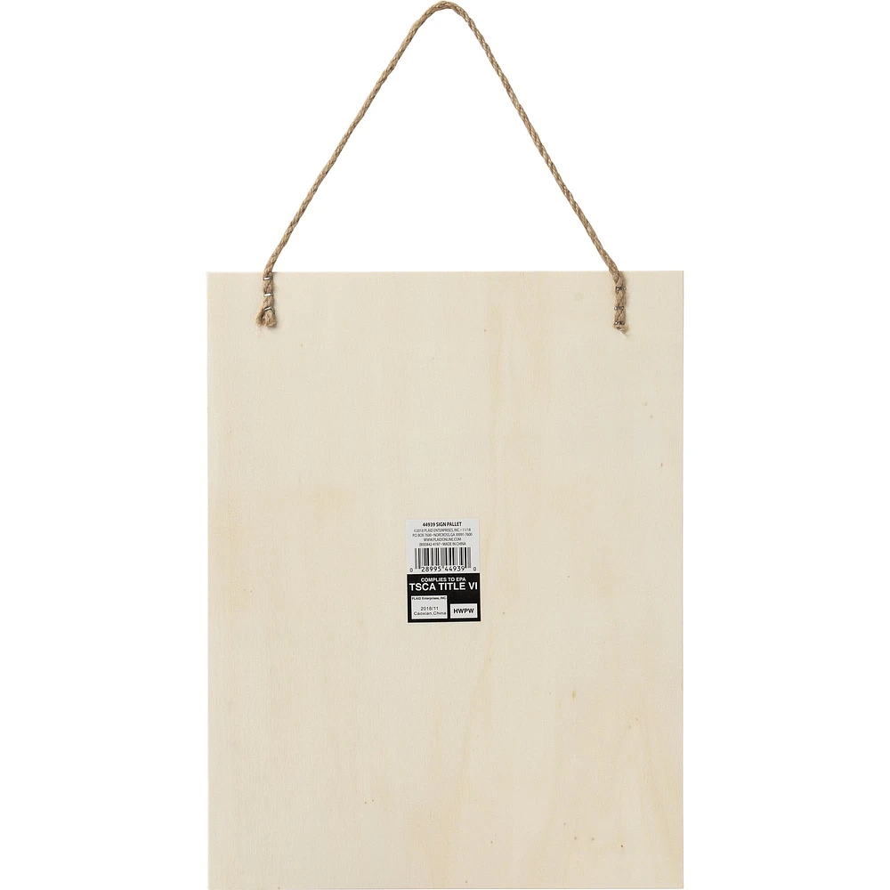 Surfaces en bois Plaid, forme non peinte, enseigne en bois pour palette, 34 x 26 cm