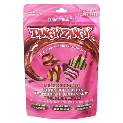 Tangy Zangy Milk Chocolate Sour Fruit Slices candy