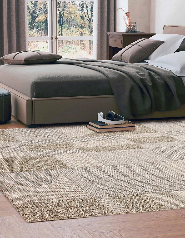 ECARPET Bodhi 5'0" x 8'0" Nautical Coastal  Area Rug for living room, bedroom, dining room, entrance, hallway and more.