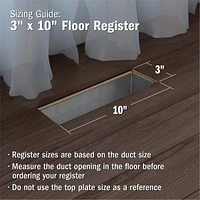 Imperial 3 po x 10 po Registre de plancher en plastique blanc 3x10po WHT Plas Flr Reg