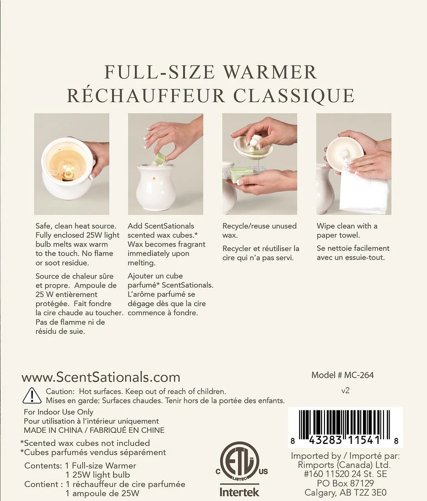 ScentSationals Full Size Warmer - Maebly, 25 Watt Bulb Warmer