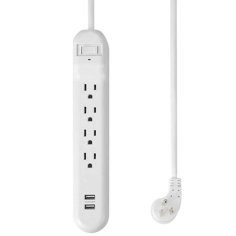 onn. AC Outlets 2 USB Ports Joule Surge Protector