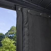 Sojag, rideaux noirs pour abri soleil Lena, 12 pi x 12 pi, polyester filé, rideaux d'extérieur
