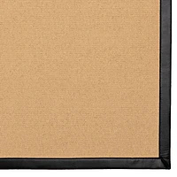 Tapis d'appoint Athena sisal et PU noir 1 pi 10 po x 2 pi 10 po