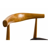 Chaise de salle à dîner avec coude Nicer Furniture avec cadre en bois de frêne et en simili-cuir