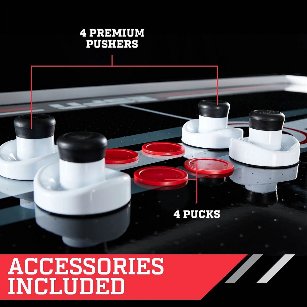 ESPN Premium 84 Inch Air Powered Hockey Table with LED Touch Screen Scorer
