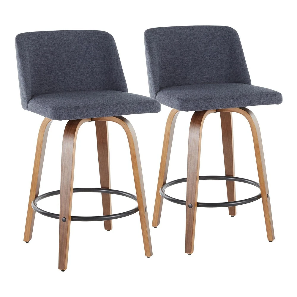 Tabouret à hauteur de comptoir Toriano de LumiSource, Ensemble de 2