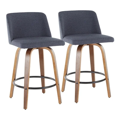 Tabouret à hauteur de comptoir Toriano de LumiSource, Ensemble de 2