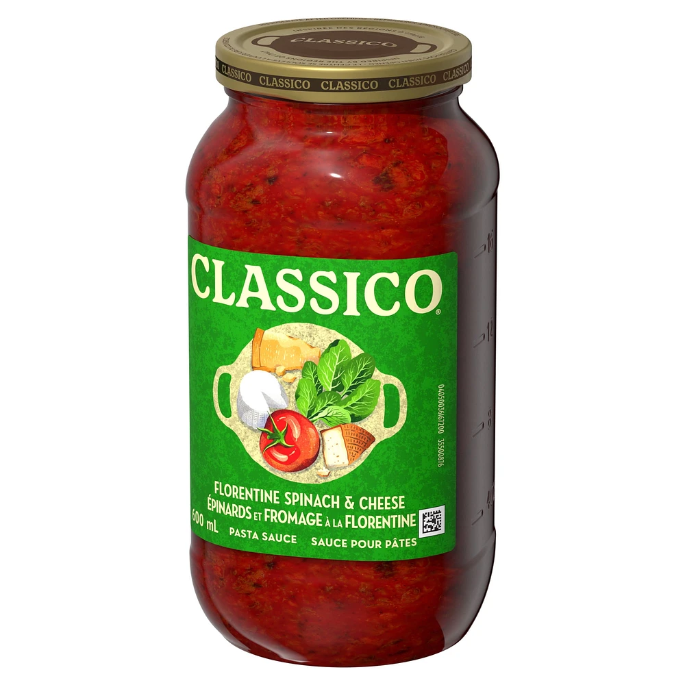 Classico Florentine Spinach & Cheese Pasta Sauce, Classico Spinach & Tomato 600ML