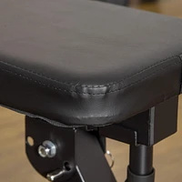 Soozier Adjustable Weight Bench Foldable with Barbell Rack and Dip Station