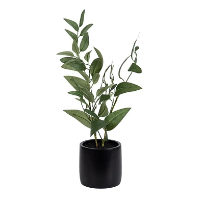 Faux Olivier Zarina Dans Un Pot Noir de hometrends 45,7 cm h x 11,4 cm d