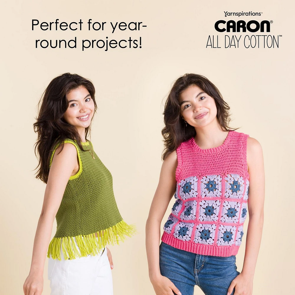 Caron® All Day Cotton™  #4 Moyen Coton Fil, 3.5oz/100g 173 Yards