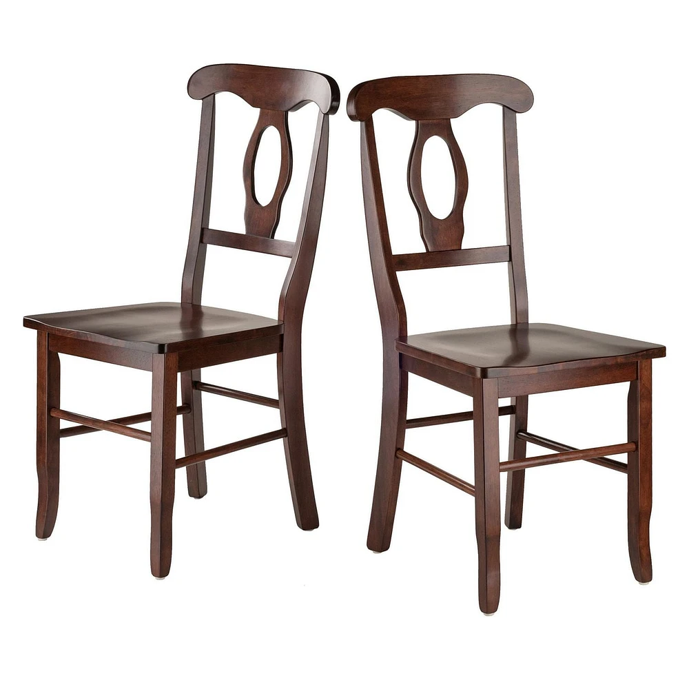 Clayton 3-PC Set Drop Leaf Table with 2 Keyhole Back Chairs