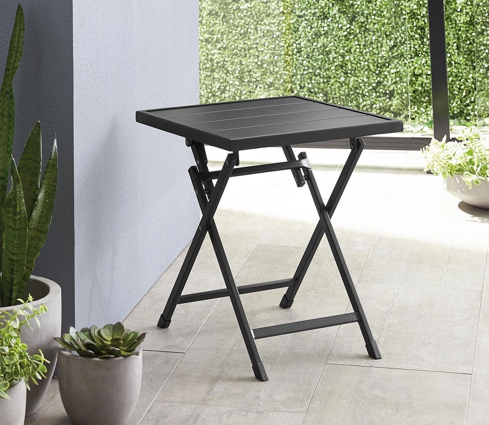Table d’appoint pliante de Mainstays Cadre en acier robuste