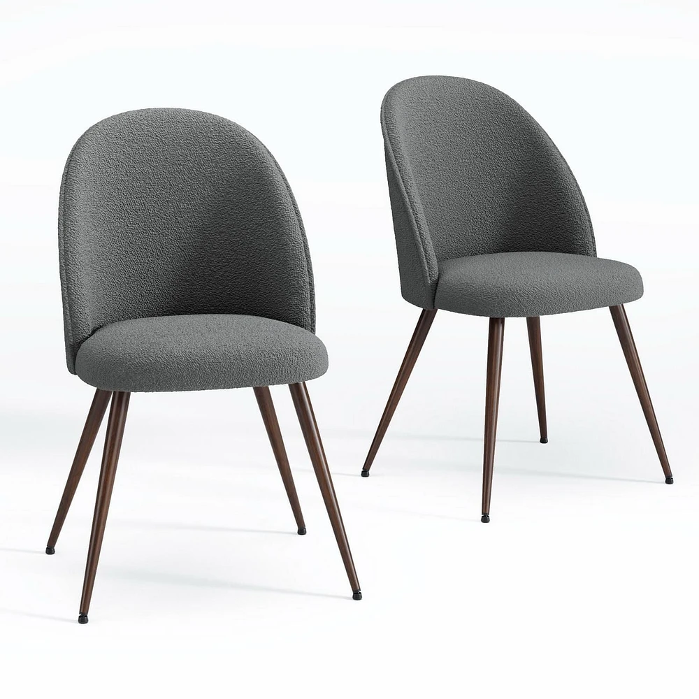 Homycasa Lot de 2 chaises de salle à manger – Rembourrage en tissu à dossier haut pour îlot de cuisine et salle à manger
