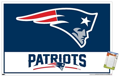 NFL New England Patriots - Logo 21 Wall Poster, 22.375" x 34" Framed