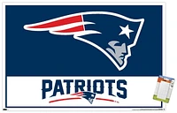 NFL New England Patriots - Logo 21 Wall Poster, 22.375" x 34" Framed