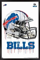 NFL Buffalo Bills - Drip Helmet 20 Wall Poster with Magnetic Frame