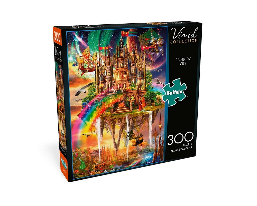 Buffalo Games - Vivid Collection - Rainbow City - 300 Piece Jigsaw Puzzle