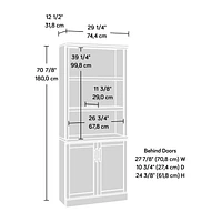 Sauder Aspen Post Library w/ Doors
