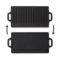 Starfrit The Rock Cast Iron Reversible Grill/Griddle, 16.5 x 9" (42 x 23 cm)
