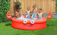 Bluescape Piscine de crabe rouge avec yeux googly et griffes 3D, 6 pi, pour les 3 ans et plus Assemblage rapide