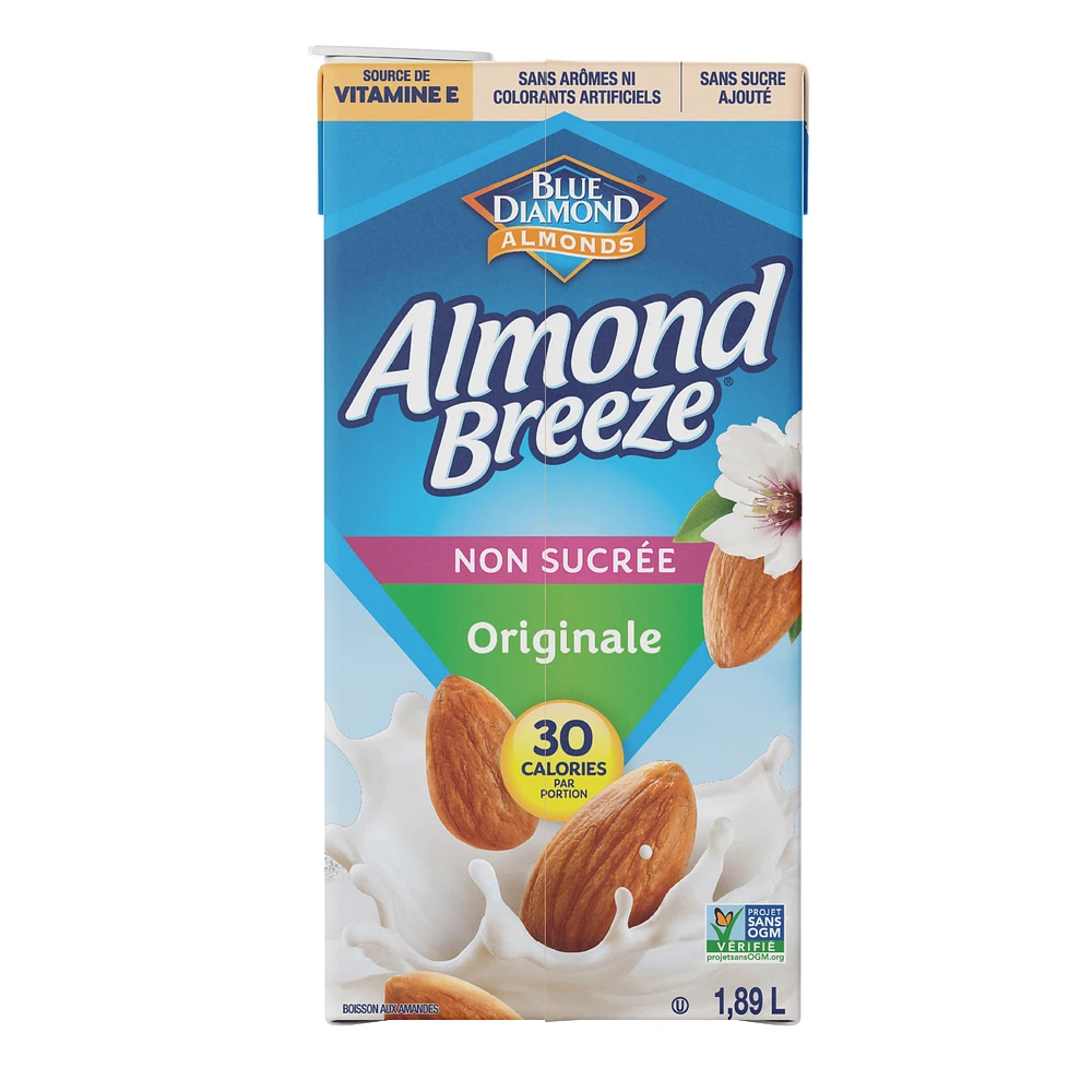 Blue Diamond Original Unsweetened Almond Breeze, 1.89 L