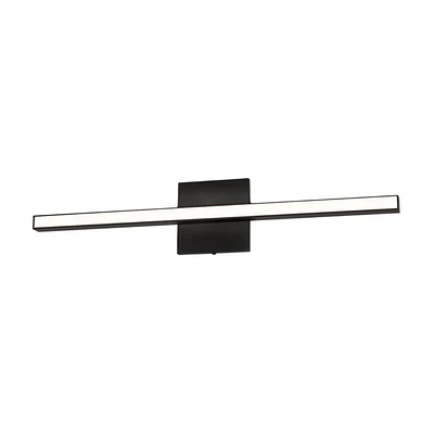 Alexander Color Changing Vanity - 23.75" - Matte Black - Frosted Acrylic Diffuser