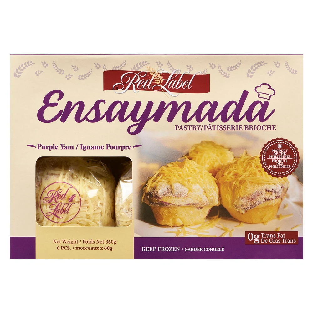 RED LABEL ENSAYMADA UBE 8/480G, RED LABEL ENSAYMADA UBE