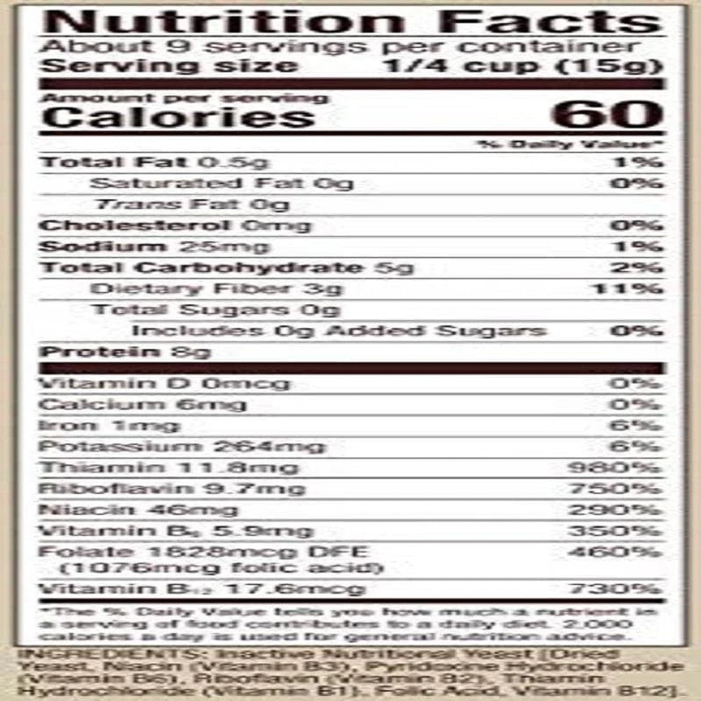 Bob's Red Mill Levure Alimentaire Nutritionnelle 142GR