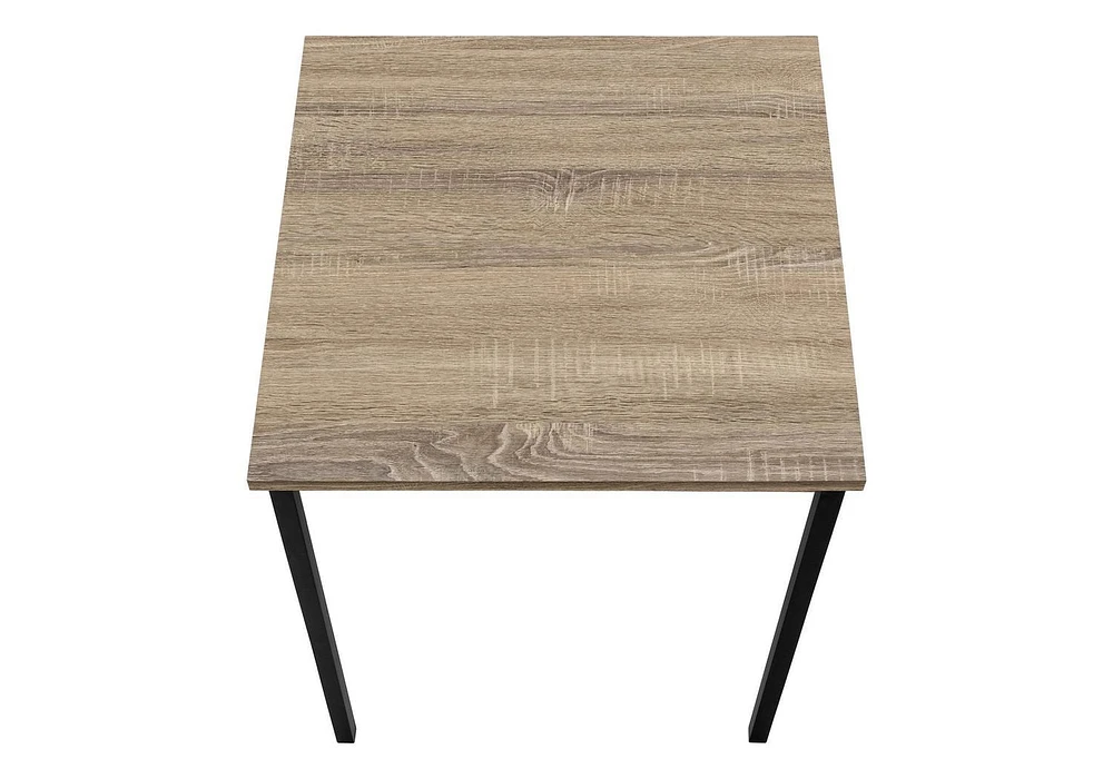 Monarch Specialties  Ensemble De Tables, Ensemble De 3 Pièces, Café, Bout, Métal Noir, Stratifié Taupe Foncé, Contemporain, Moderne