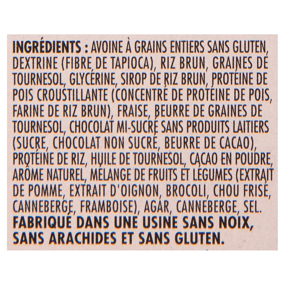 Barre granola Healthy Crunch Chocolat fraise School approuvée® (sans allergènes, sans gluten, végétalien, sans produits laitiers, sans noix, sans arachides) Barres granola au chocolat et aux fraises (120 g)