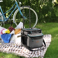 Glacière pliable à roulettes Ozark Trail 50 canettes, accès facile par le haut, qualité alimentaire, capacité 17,4 qt / 50 canettes. Glacière