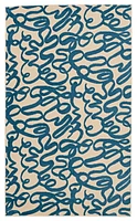 Capri Sasha Cream & Blue 6' 5" x 9' 3" Area Rug