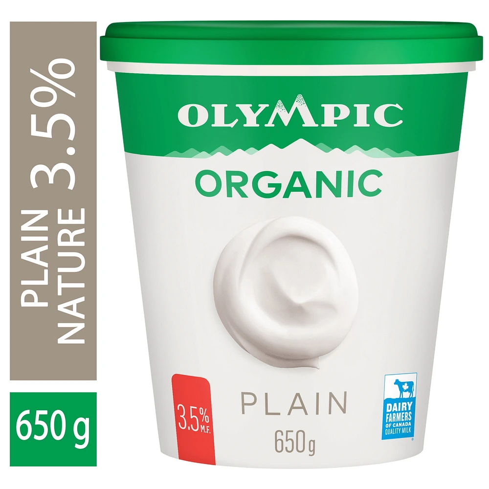 Olympic Organic Plain Yogurt 3.5%, 650g