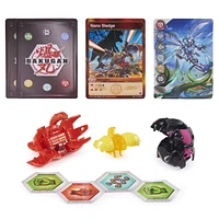 Bakugan Evolutions, Coffret Nanogan Brawl Pack avec 2 Bakugan (Ryerazu et Cimoga), Nanogan Sledge, BakuCores, cartes Bakugan et cartes Portail à collectionner, jouets pour garçons à partir de 6 ans