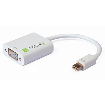 Techly Mini DisplayPort1.2 (Thunderbolt) to Female VGA Adapter up to 1920x1200 @ 60HZ Compatible with displayport 1.2 and 1.3