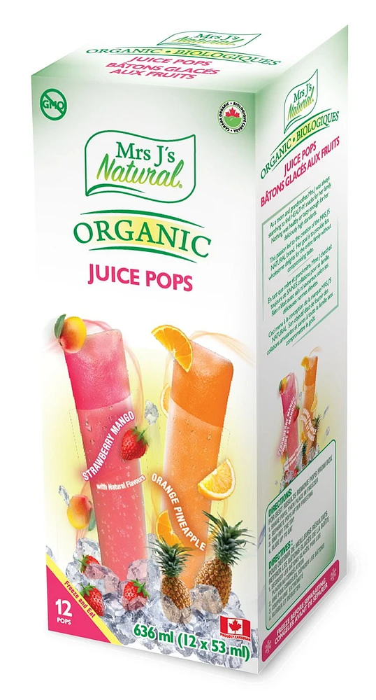 Mrs. J's Organic Freeze Pops - Strawberry