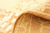 ECARPETGALLERY Tapis Noué à la Main pour Salon, Salle à Manger et Chambre à Coucher Transitionnel Collection Jules Oushak 7'0" x 9'9" en Jaune
