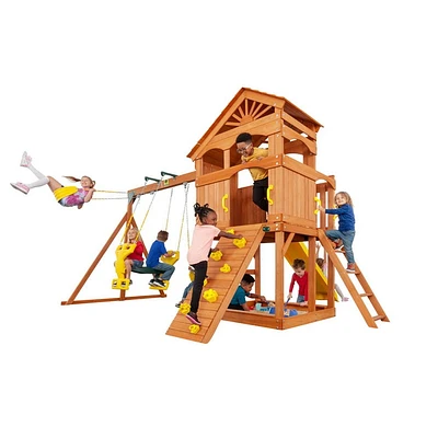 Timber Valley Playset with Sandbox & Slide