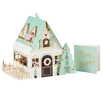 Carte en relief de Noël – Signature de Hallmark (Décoration – Maison du père Noël en 3 dimensions)
