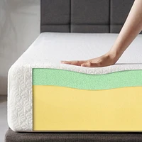 Matelas en mousse à mémoire de forme Zinus 8" Green Tea ActivFresh, Bed-in-a-Box avec emballage compact WONDERBOX, certifié CertiPUR-US