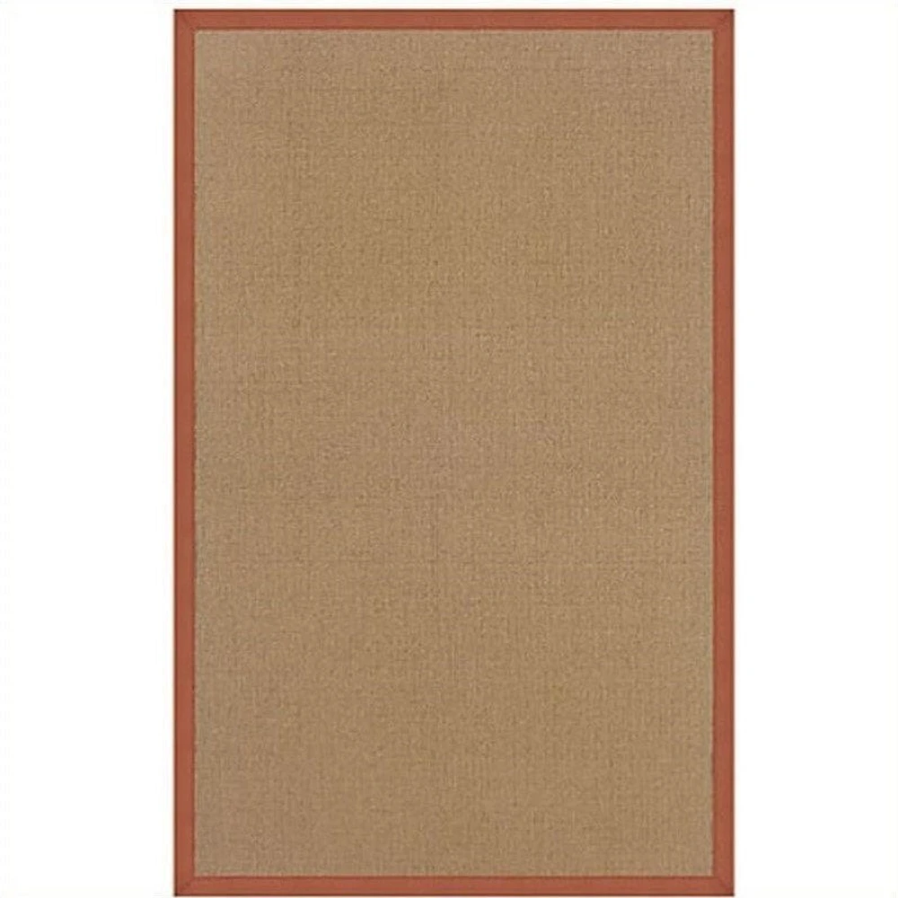 Linon Athena Cotton Rug in Cork and Burnt Orange-8'9" x 12'