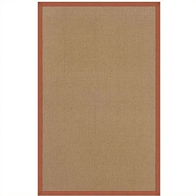 Linon Athena Cotton Rug in Cork and Burnt Orange-8'9" x 12'