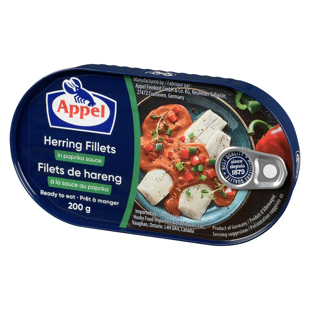 Appel Paprika Herring Filets, 200 g, 10 x 200 g