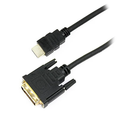 BlueDiamond HDMI to DVI-D (24+1) Cable - 1920*1080/60HZ, 10.2 Gbps, 30AWG, Male to Male, Black