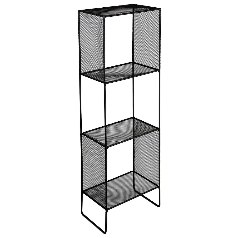 era Locker 4 Tier Tower black, 10.35in x 31.60in
