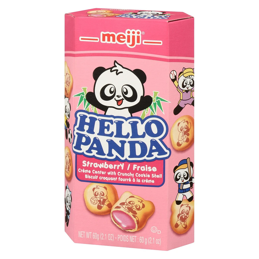 Meiji Hello Panda Cookies - Strawberry, 60 g