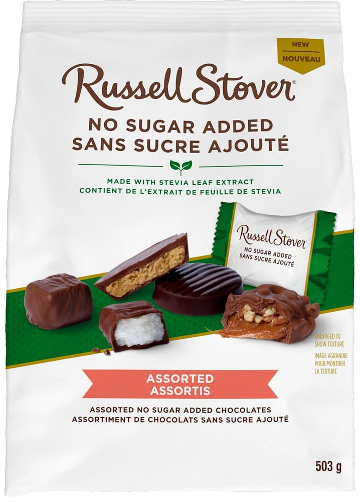 Russell Stover No Sugar Added Assorted Chocolates, 503-Gram Bag, 503 g